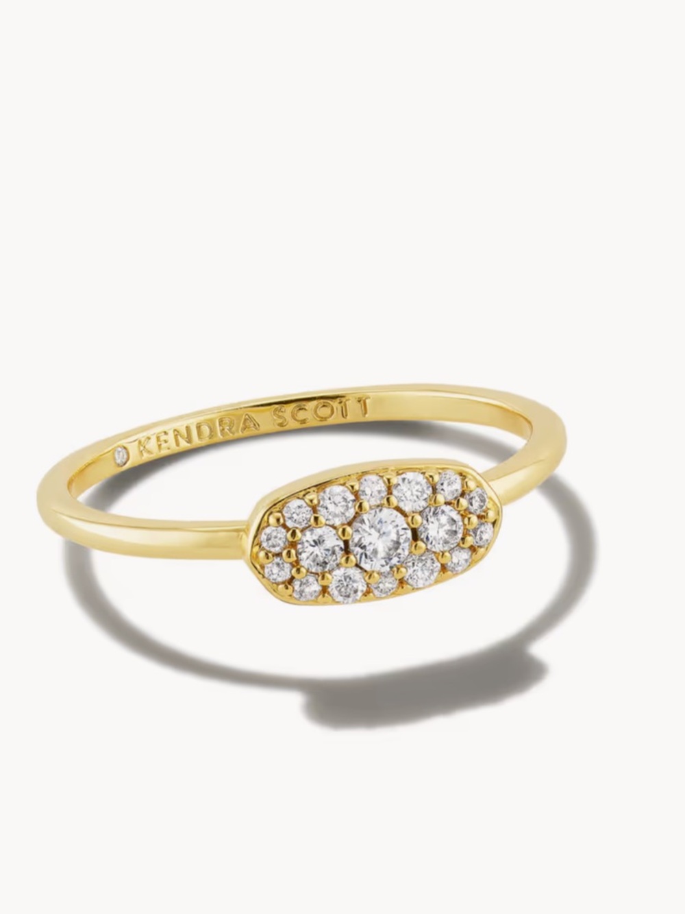 Kendra Scott Grayson Crystal GOLD ring